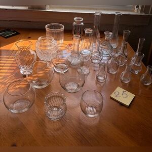 Elegant Clear Glass Vase Set 25